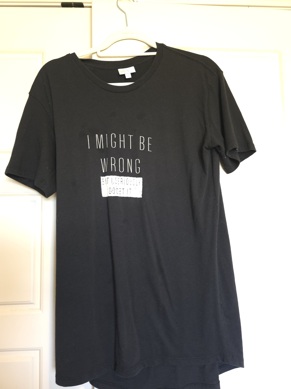 LuLaRoe Black Short Sleeve Graphic Tee